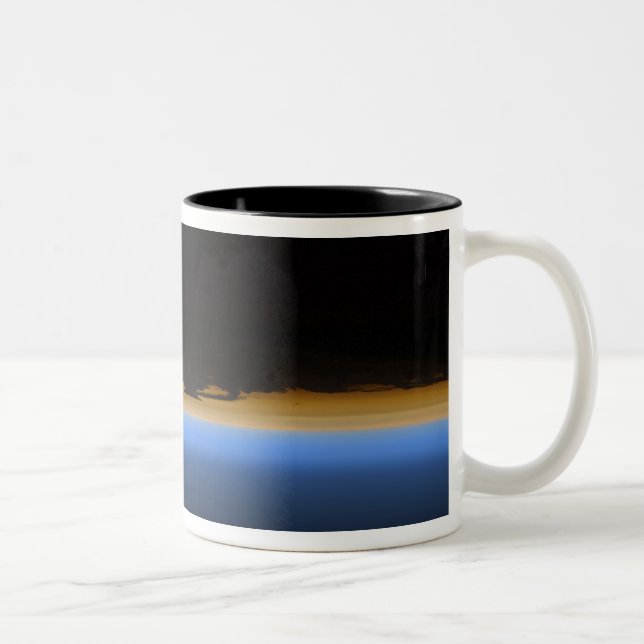 Layers of Earth's atmosphere Two-Tone Coffee Mug (Right)