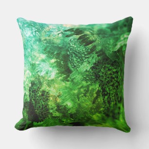 Layers of Green Crystals Cushion