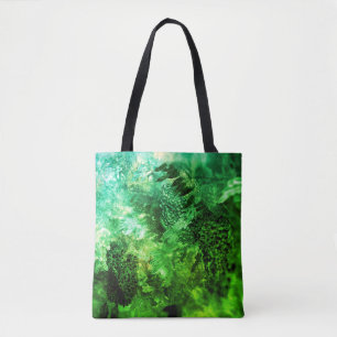 Layers of Green Crystals Tote Bag