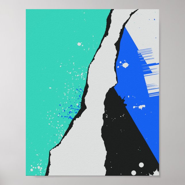 Layers of Paint and Splashes Poster (Front)
