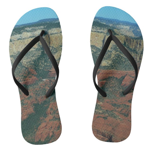 Layers of Red Rocks in Sedona Arizona Flip Flops (Footbed)
