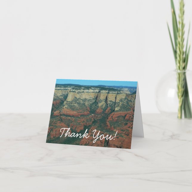 Layers of Red Rocks in Sedona Arizona Thank You Card (Front)