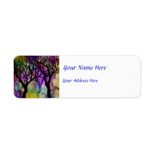 Layers of Trees on Mica Background