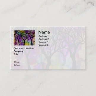 Layers of Trees on Mica Background Business Card