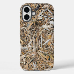 Layers of Weathered Wood Chips iPhone 16 Plus Case