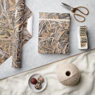 Layers of Weathered Wood Chips Wrapping Paper