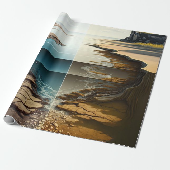 Layers Unveiled Wrapping Paper (Unrolled)