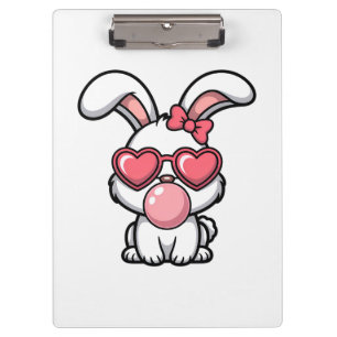 layful Kawaii Rabbit with Bubblegum Bubble Clipboard