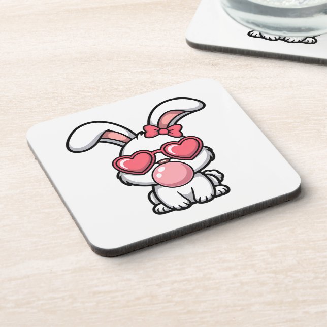 layful Kawaii Rabbit with Bubblegum Bubble Coaster (Left Side)