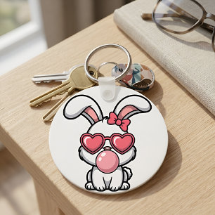 layful Kawaii Rabbit with Bubblegum Bubble Key Ring