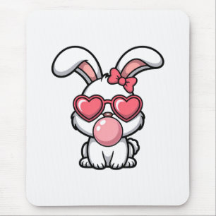 layful Kawaii Rabbit with Bubblegum Bubble Mouse Mat
