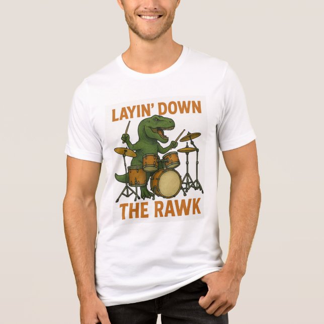  Layin’ Down The Rawk Tri-Blend Shirt (Front)