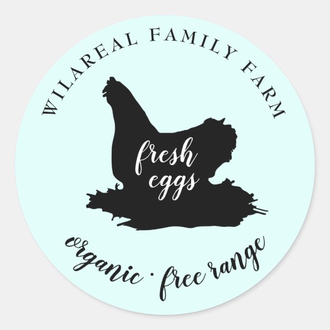 laying hen family farm chicken classic round stick classic round sticker (Front)