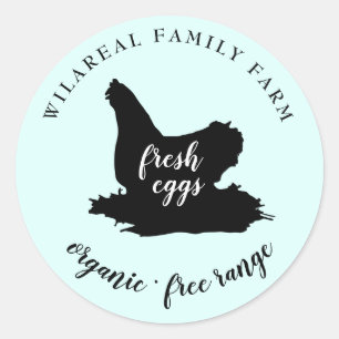 laying hen family farm chicken classic round stick sticker