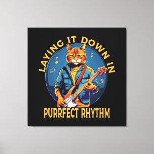 Laying it Down in Purr-fect Rhythm Canvas Print