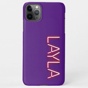 Layla name in glowing neon lights novelty iPhone 11Pro max case