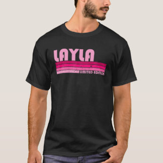 LAYLA Name Personalised Retro Vintage 80S 90S Birt T-Shirt
