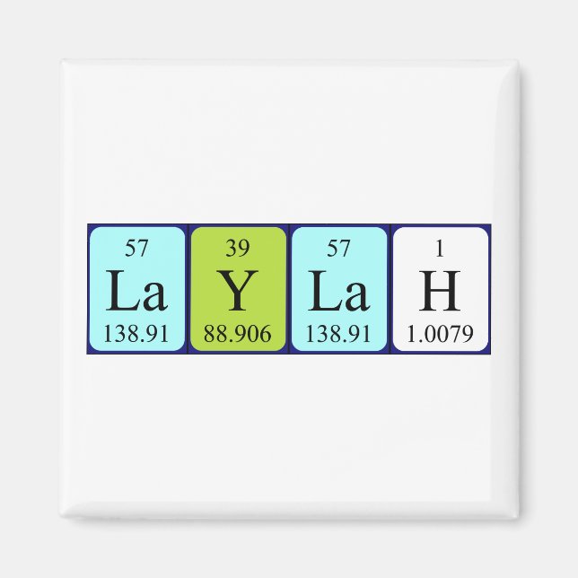 Laylah periodic table name magnet (Front)