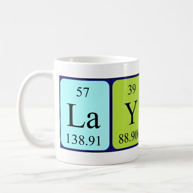 Laylah periodic table name mug (Left)