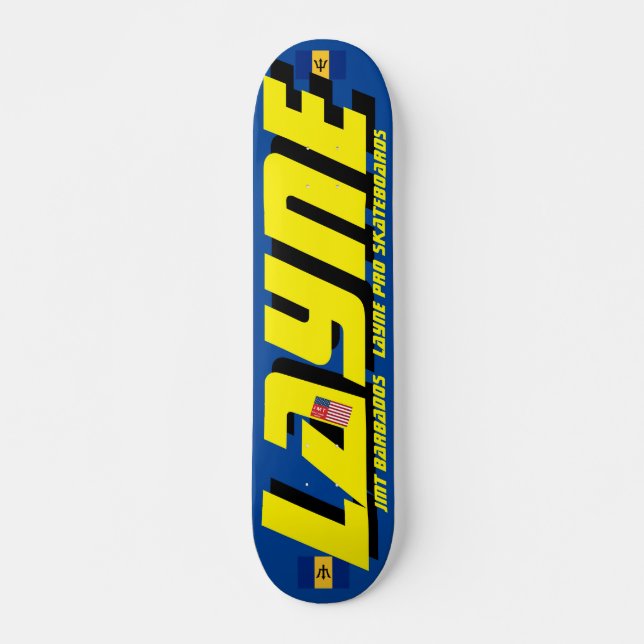 LAYNE   JMT BARB 7 3/4" Skateboard Deck (Front)