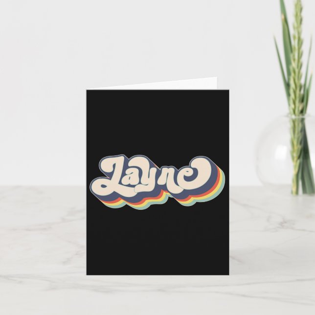 Layne Name Personalised Surname First Name Layne  Card (Front)