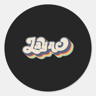 Layne Name Personalised Surname First Name Layne Classic Round Sticker