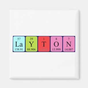 Layton periodic table name magnet