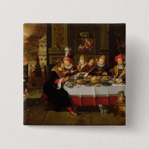 Lazarus and the Rich Man's Table 15 Cm Square Badge