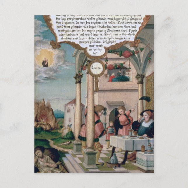 Lazarus and the Rich Man's Table Postcard (Front)