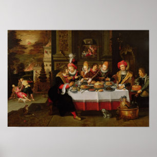 Lazarus and the Rich Man's Table Poster