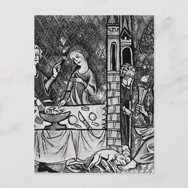 Lazarus at the rich man's gate postcard (Front)