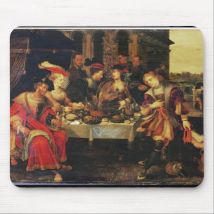 Lazarus at the Rich Man's Table, 1618 (oil on canv Mouse Mat
