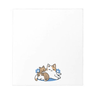 Laze Furr Days - Cute Lazy Cats Design Notepad