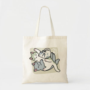 Laze Furr Days - Cute Lazy Cats Design Tote Bag