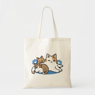 Laze Furr Days - Cute Lazy Cats Design Tote Bag
