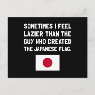 Lazier Japanese Flag Postcard