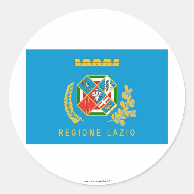 Lazio flag classic round sticker (Front)