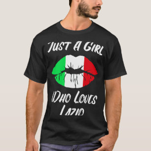 Lazio Lips and Mouth Love Italian Flag T-Shirt