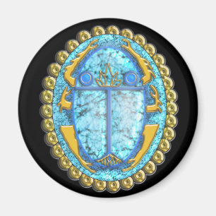 lazuli scarab magnet