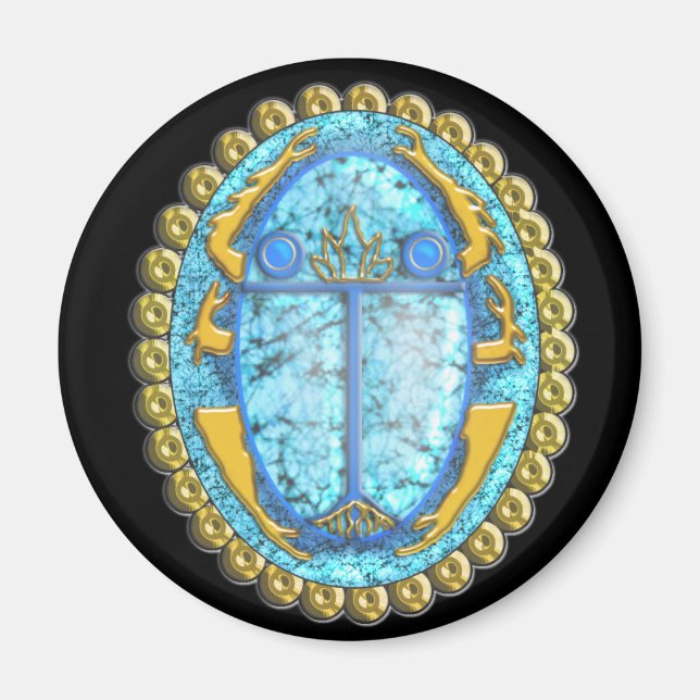 lazuli scarab magnet (Front)