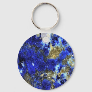 Lazurite pattern abstract art key ring