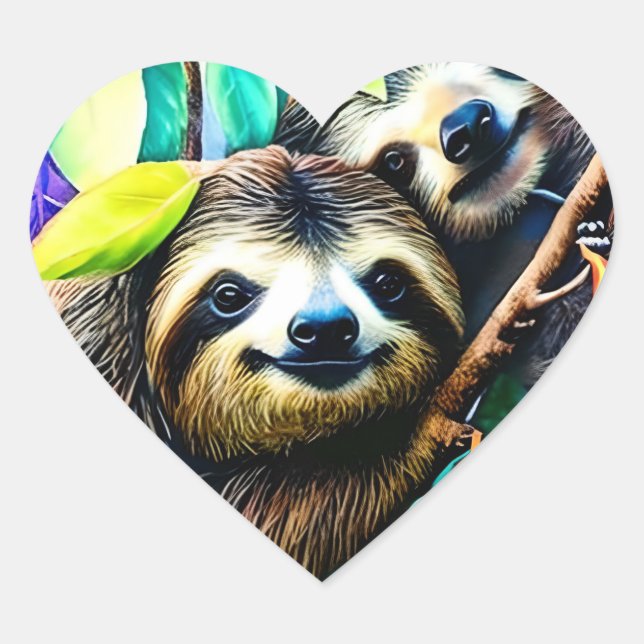 Lazy adhesive heart sticker (Front)