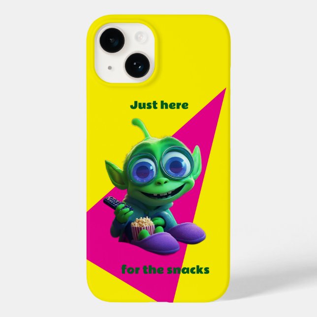 Lazy Alien – Funny Space Cartoon Case-Mate iPhone Case (Back)