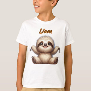 Lazy Baby Sloth - Customisable Kids' T-Shirt