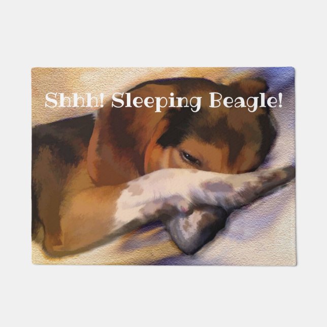 Lazy Beagle Door Mat (Front)