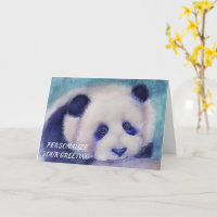 Lazy Black and White Panda Bear Customizable