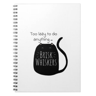Lazy black cat Spiral Photo Notebook