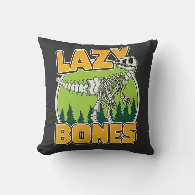 Lazy Bones cartoon logo Cushion (Front)