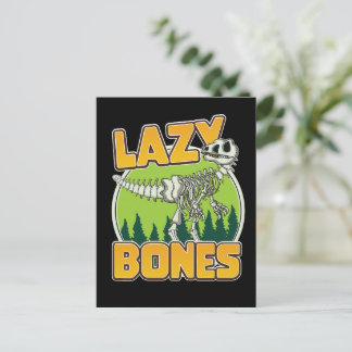 Lazy Bones cartoon logo Invitation Postcard