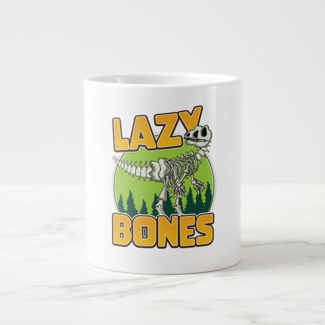 Lazy Bones cartoon logo Large Coffee Mug (Front)